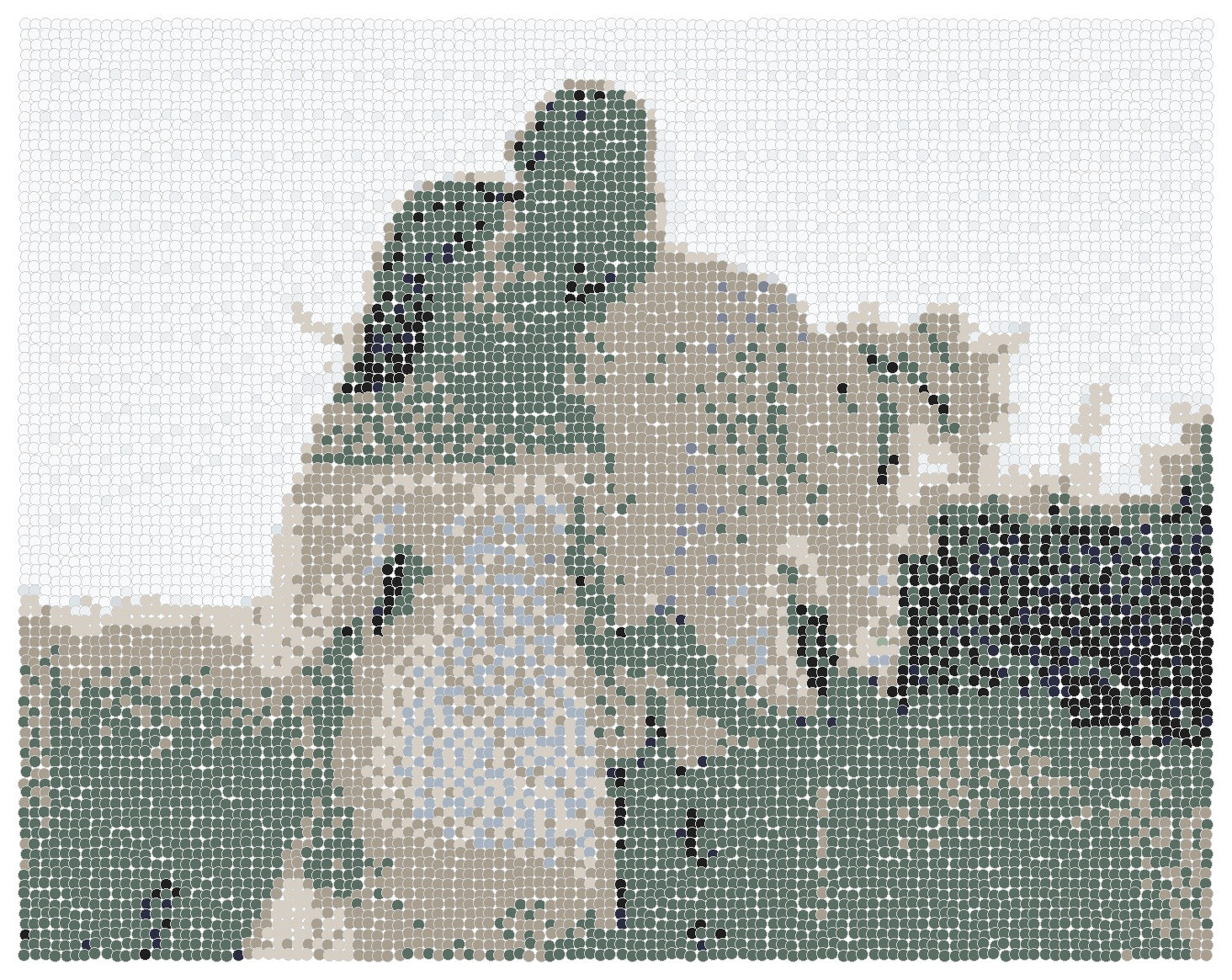 Nordic palette Pixxeleate overlapped-circle sample