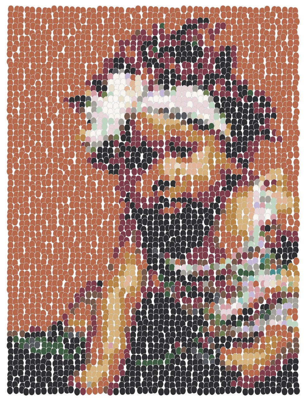 Irregular Circles Pixxeleate portrait keepsake example